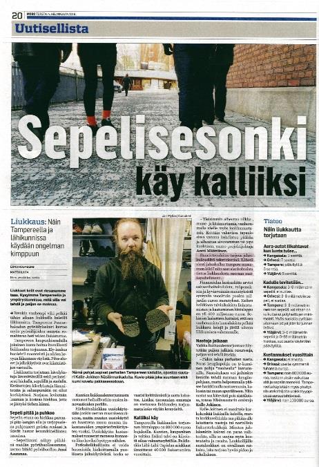 LION nosti esiin kaupunkipyöriä ja selvitti Moron kanssa liukkauden torjuntaa Tampereella ja naapurikunnissa Tavoittavin kampanja oli valo- ja heijastinkampanja, jossa jaettiin 500 heijastinta ja 500