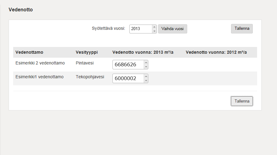 6 muokkaustilan painamalla Muokkaa -näppäintä. On huomioitava, että jos kesken muokkaustilan muuttaa vuotta kohdasta vaihda vuosi, palaa näyttö selailutilaan. Kuva 4.