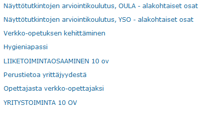 ASKO hankkeen kurssikategoriat Moodlessa: Hankkeen tuloksista hyötyvät kaikki hankkeen toimintaan osallistuneet tahot; aikuisopiskelijat (uusi tapa opiskella, joustavuutta), työnantajat/yrittäjät