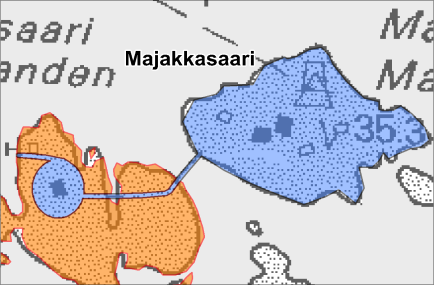 Luotsi- ja Aurasaarilla liikkumisalueen koko merkitään maastoon. Långörenin vesialue ja Tunnholmenin luonnonsuojelualue ovat syrjävyöhykettä.