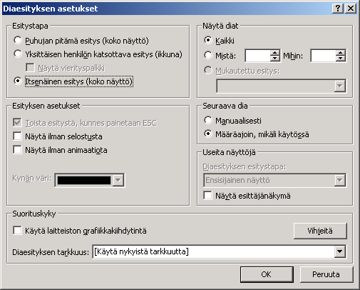 Esitysgrafiikka Microsoft PowerPoint 26/31 3. Napsauta Lisää tehoste (haluttu kohde esityksessä valittuna) ja valitse tehosteen laji ja tyyppi.