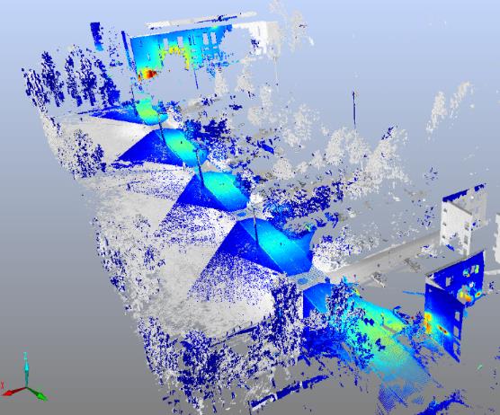 Tievalaistuksen 3D-mittaukset Light Energy -projektissa Staattinen menetelmä Laserkeilaus kolmijalalta + luminanssikalibroitu kamera (Nikon D800E) Aineistojen yhdistäminen tienpinnan piirteiden