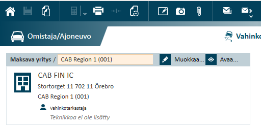 Saapuvat laskelmat voidaan lajitella aloitussivun korjaamoluokittelun mukaisesti.