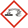 Hazard Pictogram(s) huomiosana Vaaralausekkeet Turvalausekkeet VAARA H314 - Voimakkaasti ihoa syövyttävää ja silmiä vaurioittavaa P102 - Säilytä lasten ulottumattomissa P280 - Käytä