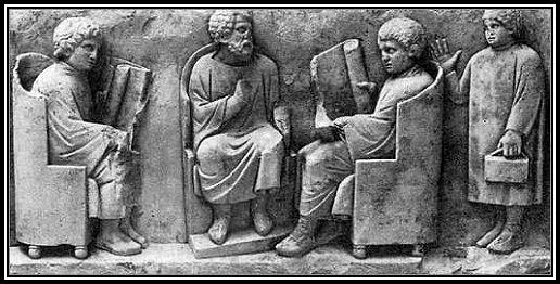 Rooma 1. vs. ekr. L. Licinius Lucullus: Mithridateen sodat 80-60-l. ekr.: kerää huomattavan kirjaston - ei latinankielisiä teoksia varhainen roomalainen kirjallisuus miltei kokonaan hävinnyt < vähän kiinnostusta?