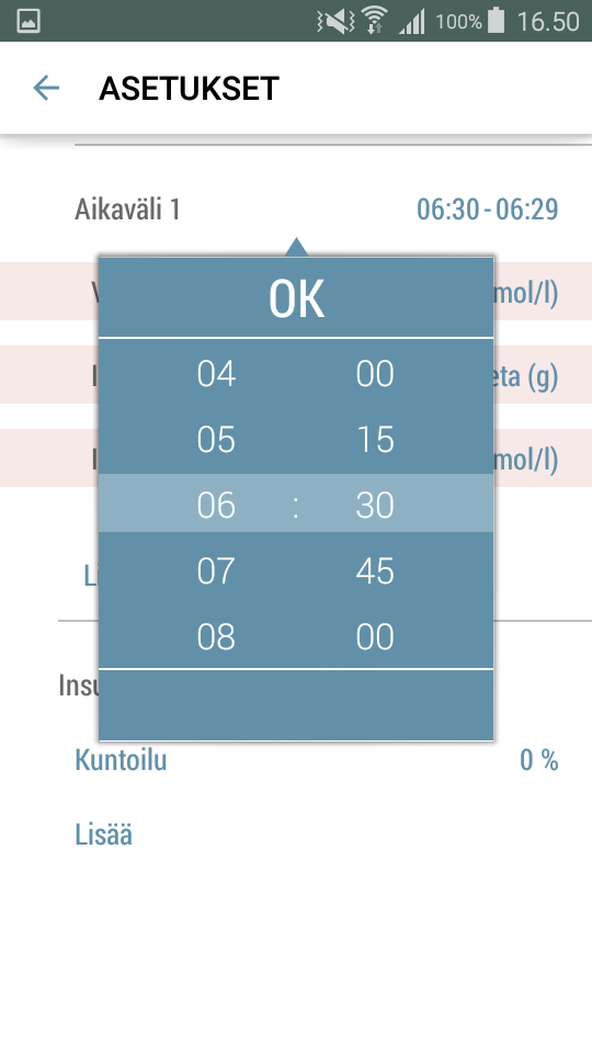 3.3.5 Vuorokausiprofiili Se, kuinka elimistösi käsittelee insuliinia, voi vaihdella vuorokaudenajasta riippuen.
