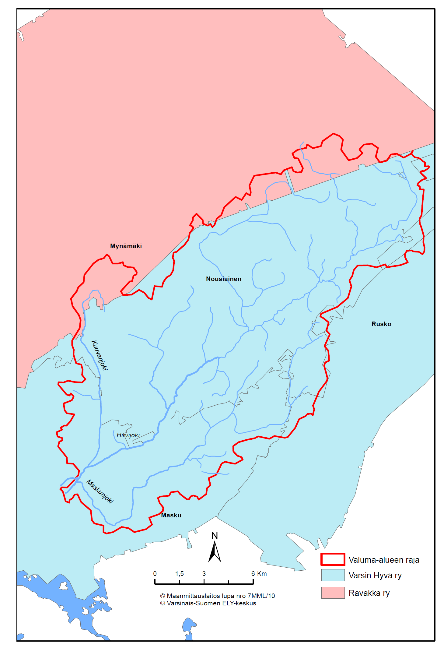 2 Lähtötilanne ja perustelut hankkeelle Hirvijoki alkaa Mynämäen suo- ja metsäalueilta ja virtaa Nousiaisten viljelymaiden halki laskien mereen Halkkoaukolla Oukkulanlahden Natura-2000 alueella