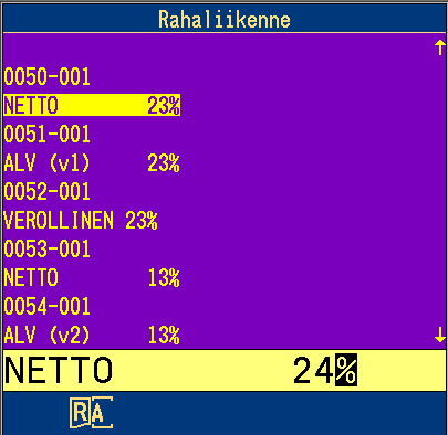 6. Paina VAIHE 4 = ALV tekstien kirjoittaminen kassan asetuksiin 1. 2. Valitse kohta 2.VIESTITEKSTIT 3.