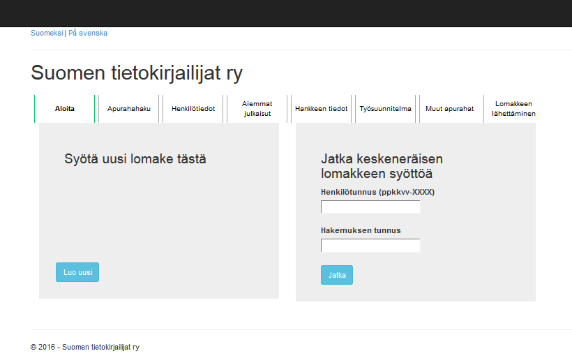 Ennen kuin aloitat lomakkeen täyttämisen, ota seuraavat tiedot jo valmiiksi esiin: pankkitilinumero (IBAN-muodossa ilman välilyöntejä) lista viimeisimmistä viidestä tieto- tai oppikirjastasi (teoksen