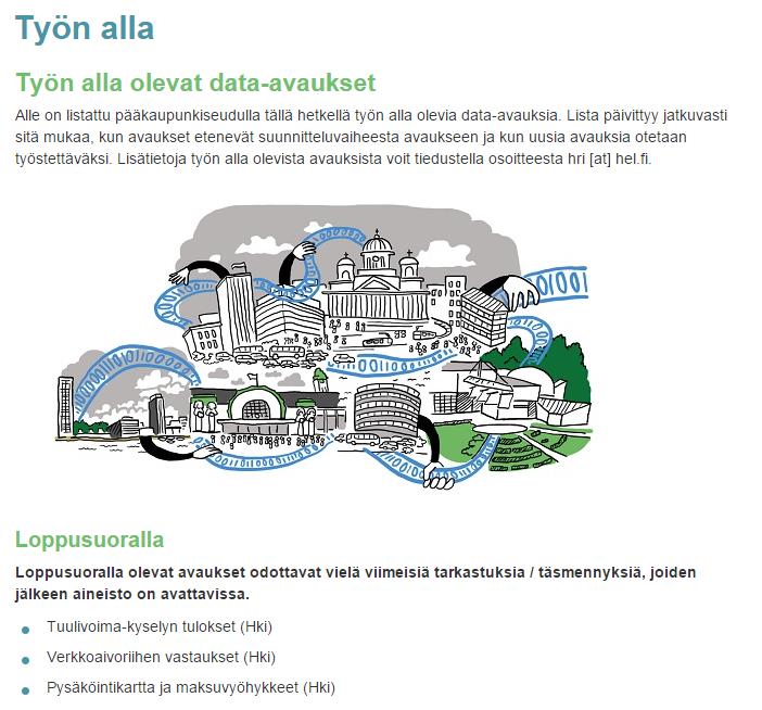 data-avauksiin Tietotarpeita? Toivo dataa!