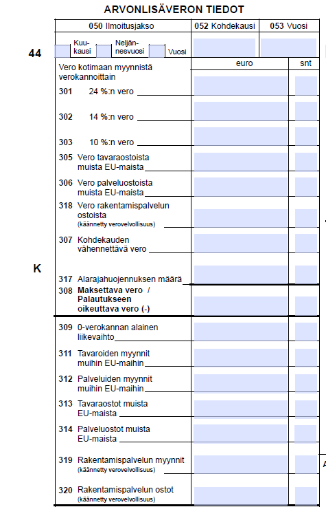 7 2.4 Verojen tilitys Yrityksen on ilmoitettava veronsa kausiveroilmoituksella kausittain ja maksettava myynnistään verot verotilille.
