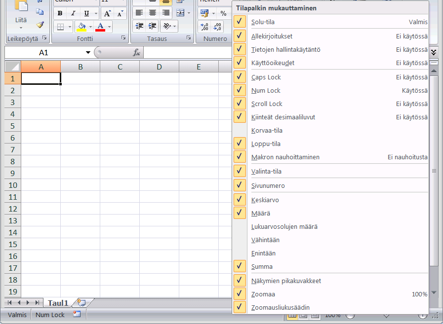 Ohjelman oletustallennusmuodon muuttaminen oletustallennusmuoto on Office XML -tiedostomuoto.