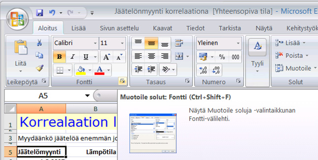 Valintaikkunat Office 2007 -ohjelmista löytyvät myös perinteiset Windows-valintaikkunat. Näissä valintaikkunoissa voit tehdä paljon yksityiskohtaisempia toimintoja ohjaavia asetuksia.