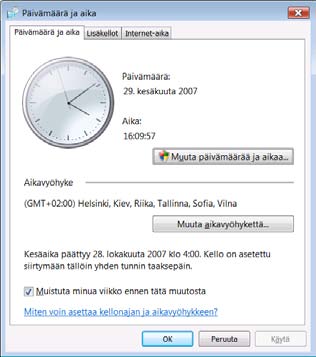 Päivämäärä- ja aikafunktiot Funktioiden Nyt() ja Tämä.Päivä () käyttö edellyttää, että koneesi kalenteri ja kello ovat jotakuinkin oikeassa ajassa.