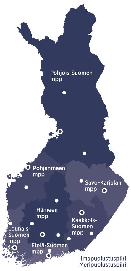 MPK LUKUINA 2014 Perustettu 1993 60 työntekijää 21 toimipistettä 7 maanpuolustuspiiriä (mpp) ja 2 puolustushaarapiiriä 19 koulutus- ja tukiyksikköä (KOTU)