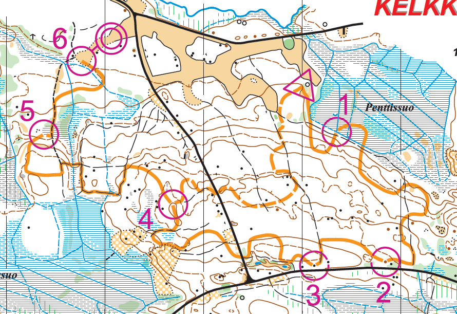 Lyhyempi ja pidempi RR-rata RR, lyhyempi RR, pidempi Kilpailijan oman radan viitoitus merkitään karttaan yhtenäisellä viivalla ja toisen