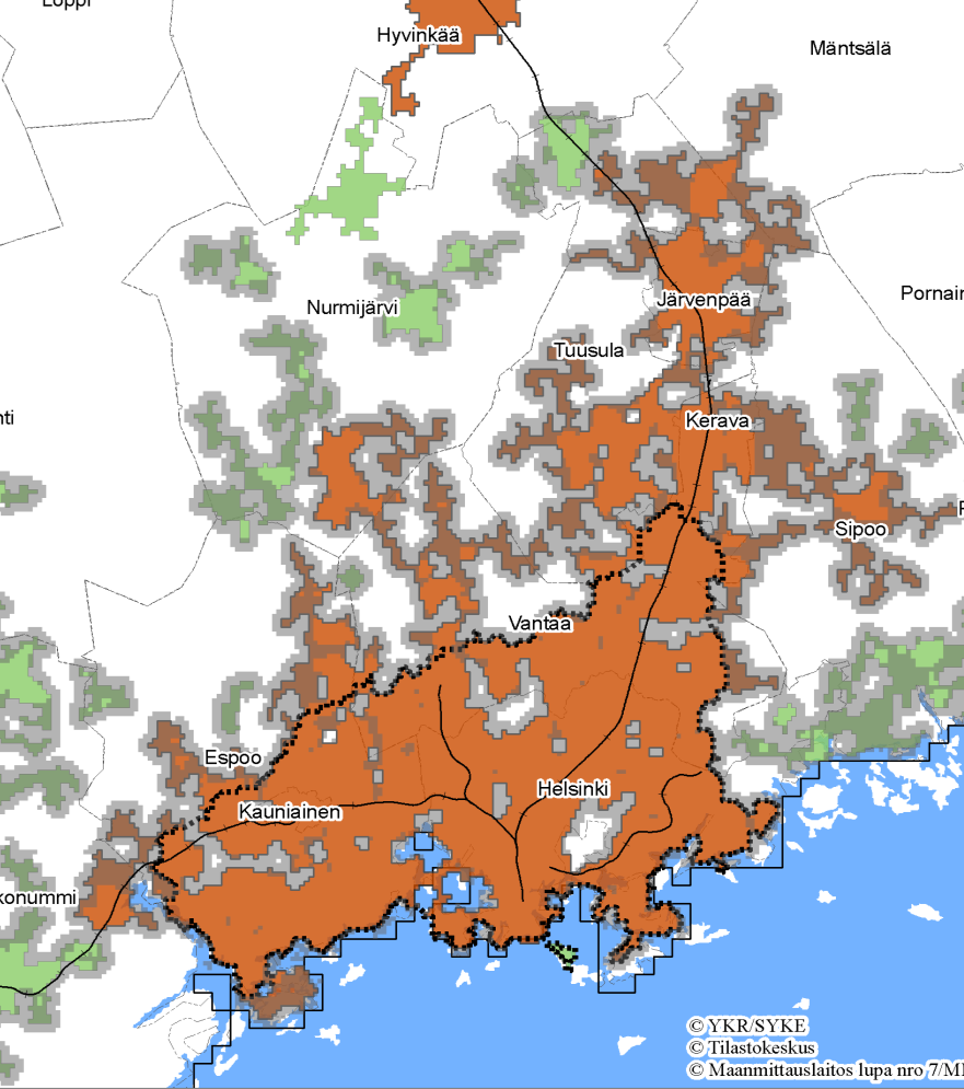 Väestönkasvu Asuntomarkkinat Esimerkkinä Helsingin seutu Sosiaalinen kestävyys Liikkuminen