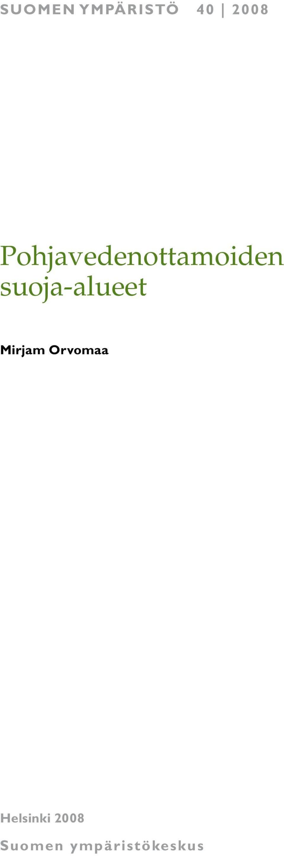 suoja-alueet Mirjam Orvomaa