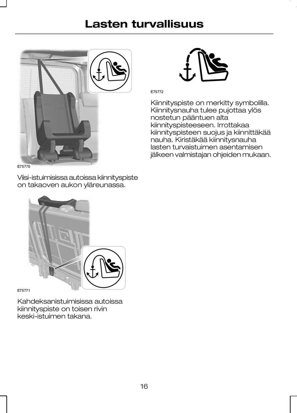 Irrottakaa kiinnityspisteen suojus ja kiinnittäkää nauha.