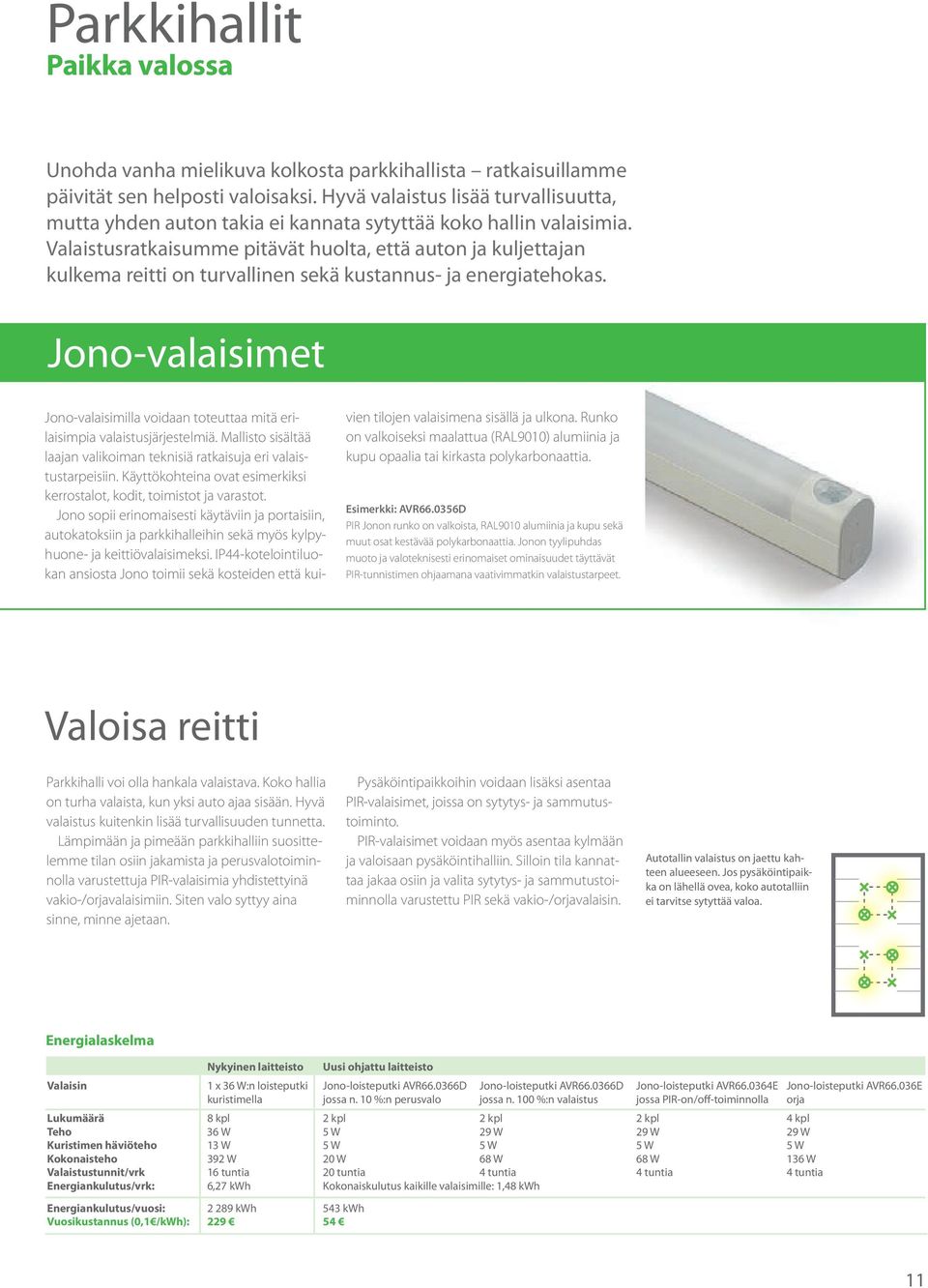 Valaistusratkaisumme pitävät huolta, että auton ja kuljettajan kulkema reitti on turvallinen sekä kustannus- ja energiatehokas.