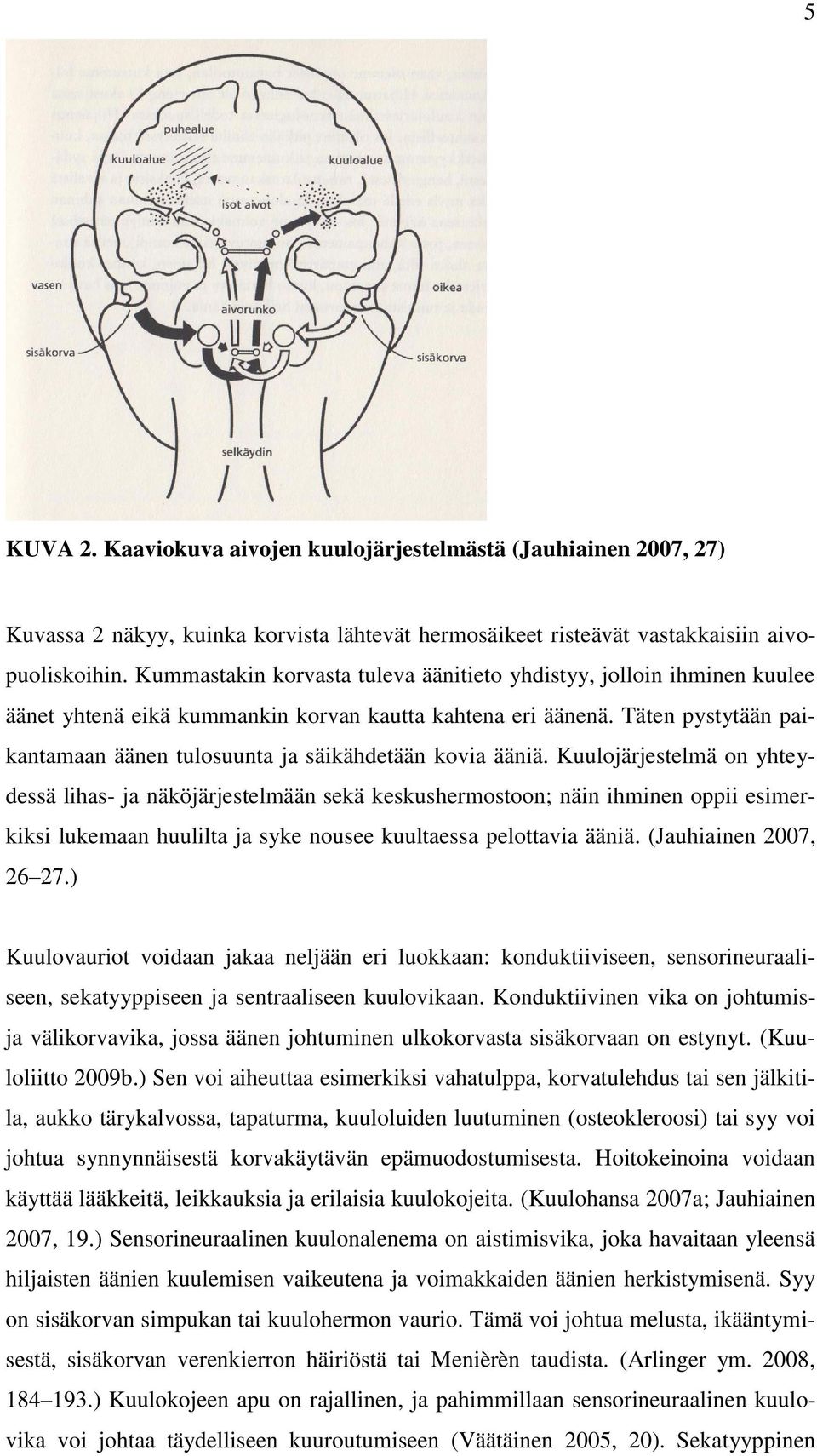 Täten pystytään paikantamaan äänen tulosuunta ja säikähdetään kovia ääniä.