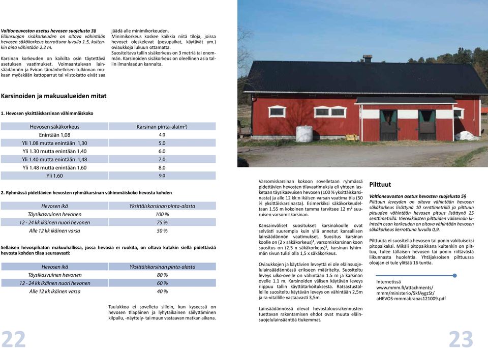 Voimaantulevan lainsäädännön ja Eviran tämänhetkisen tulkinnan mukaan myöskään kattoparrut tai viistokatto eivät saa jäädä alle minimikorkeuden.