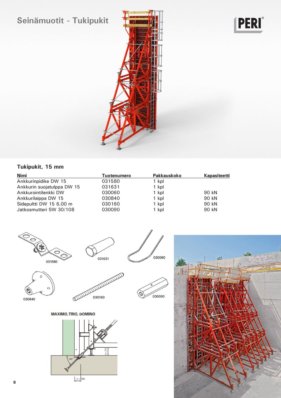 DW 030060 1 kpl 90 kn Ankkurilaippa DW 15 030840 1 kpl 90 kn Sidepultti