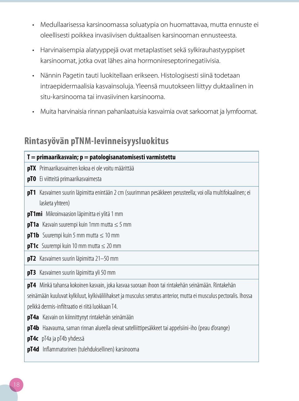 Histologisesti siinä todetaan intraepidermaalisia kasvainsoluja. Yleensä muutokseen liittyy duktaalinen in situ-karsinooma tai invasiivinen karsinooma.