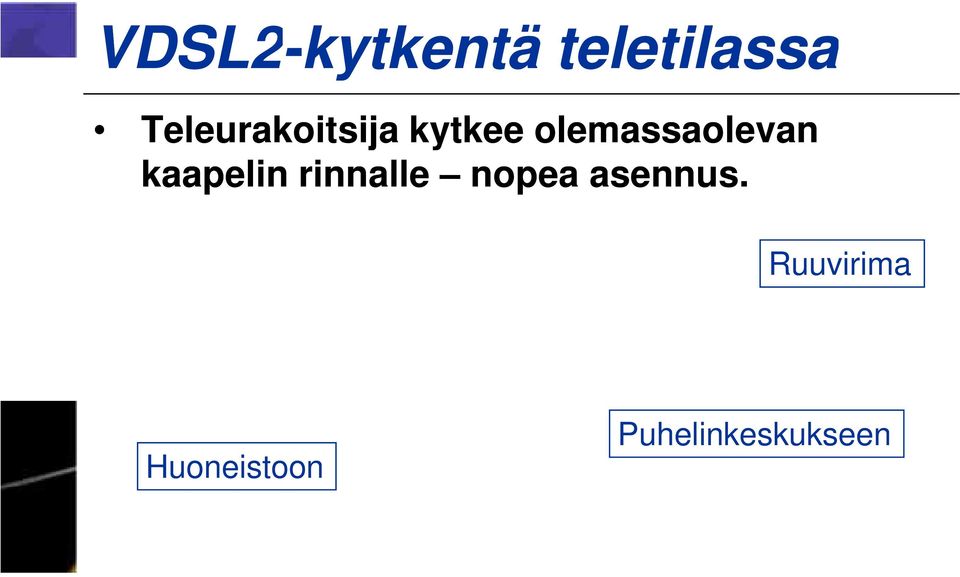 olemassaolevan kaapelin rinnalle