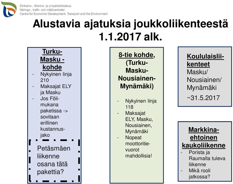 Petäsmäen liikenne osana tätä pakettia?