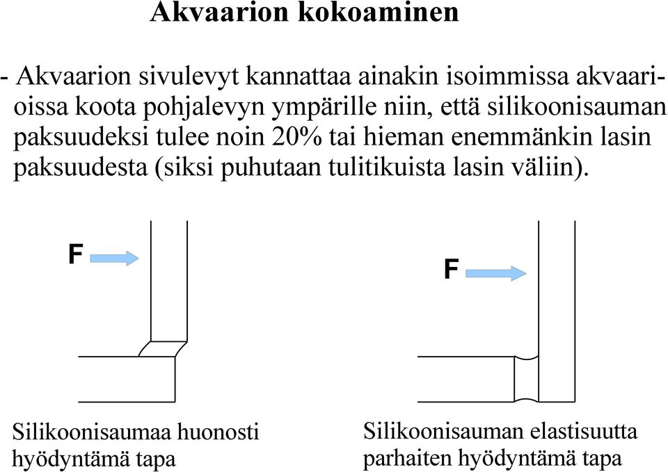 hieman enemmänkin lasin paksuudesta (siksi puhutaan tulitikuista lasin väliin).