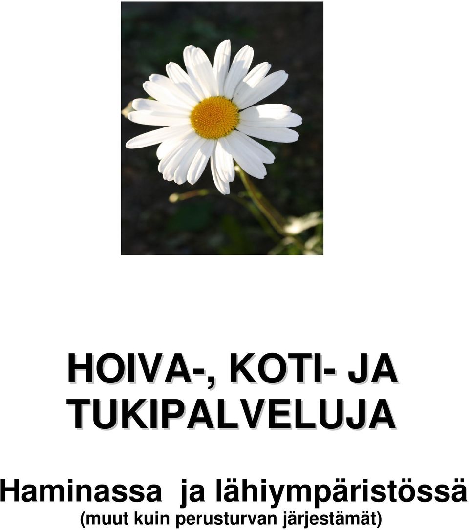 ja lähiympäristössä