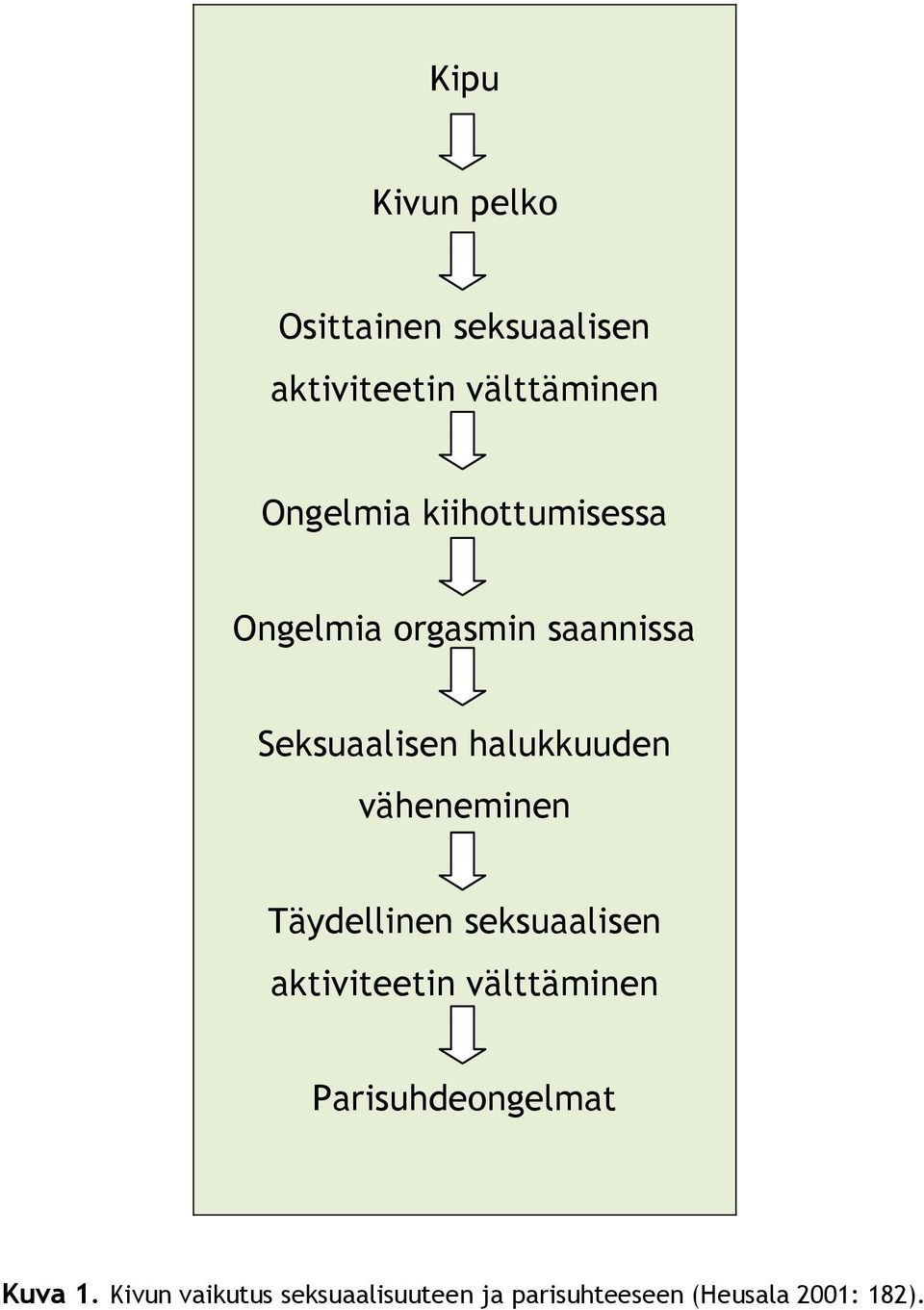 väheneminen Täydellinen seksuaalisen aktiviteetin välttäminen