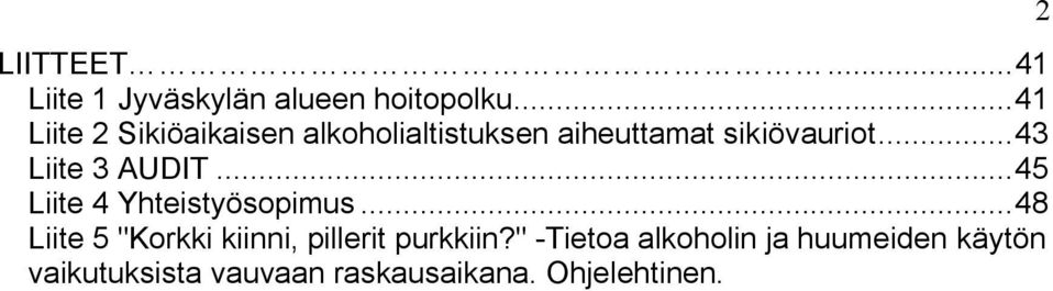 ..43 Liite 3 AUDIT...45 Liite 4 Yhteistyösopimus.