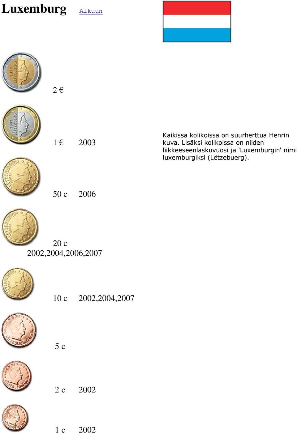 'Luxemburgin' nimi luxemburgiksi (Lëtzebuerg).