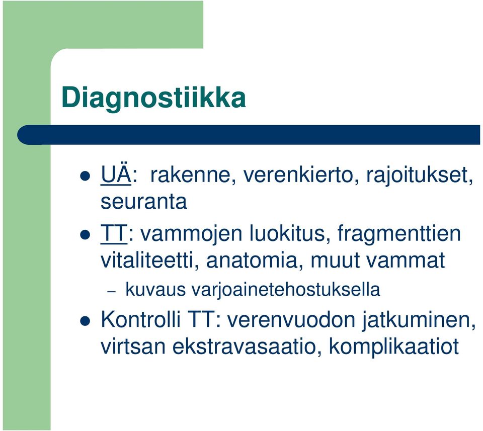 anatomia, muut vammat kuvaus varjoainetehostuksella