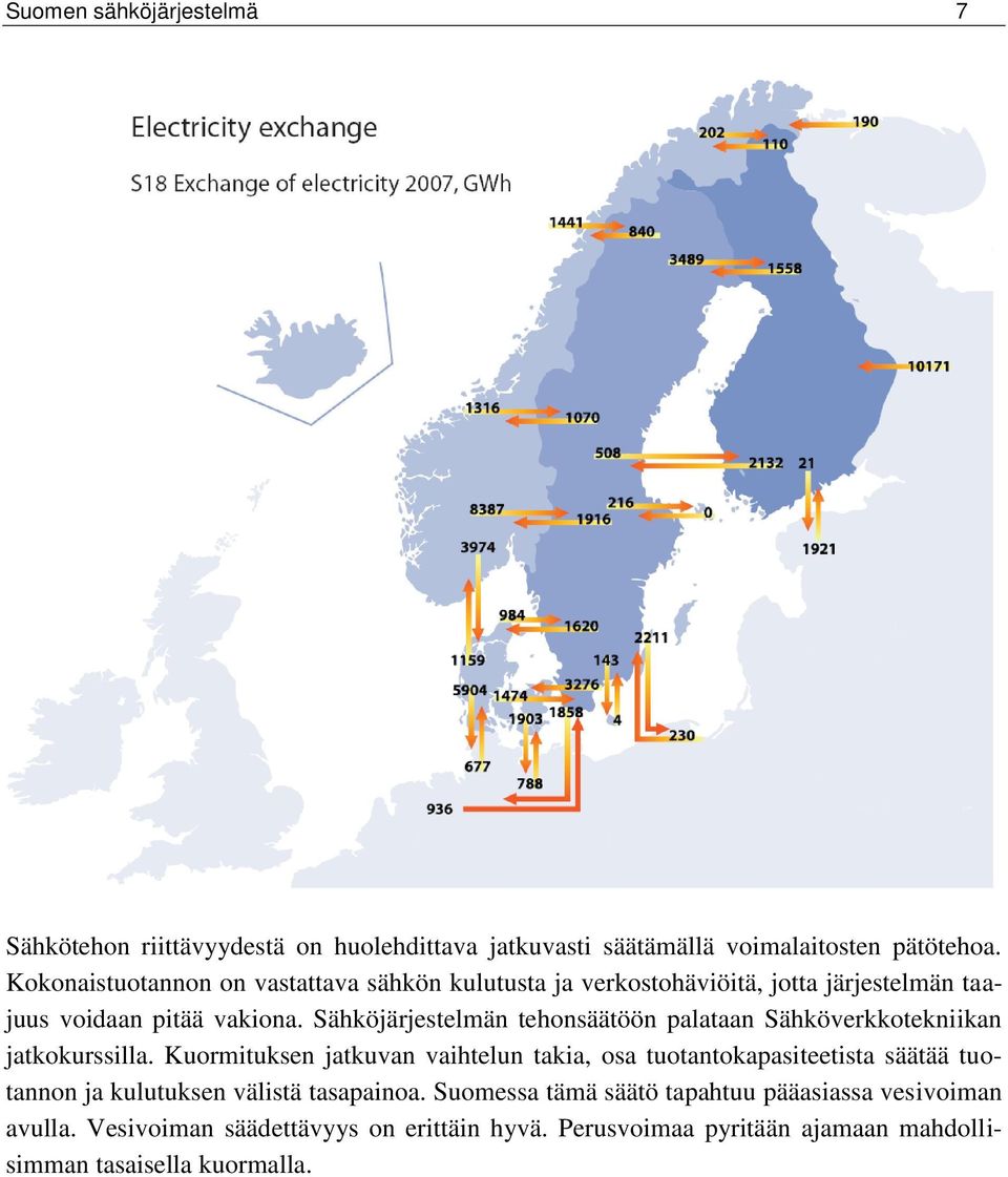 Sähköjärjestelmän tehonsäätöön palataan Sähköverkkotekniikan jatkokurssilla.