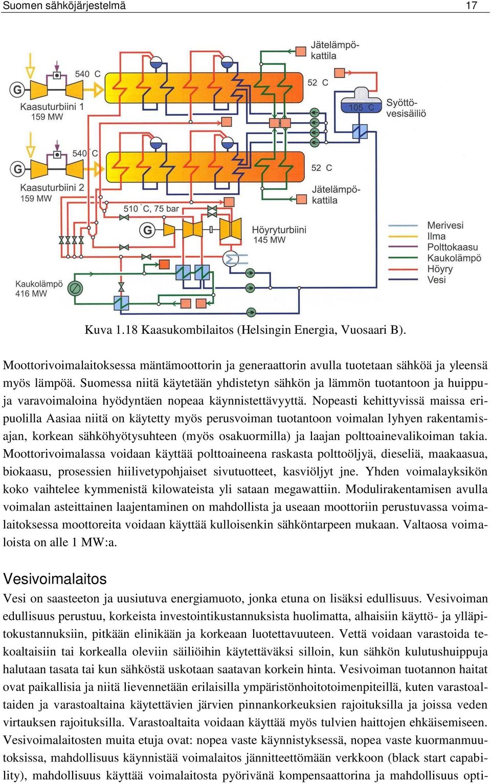 Nopeasti kehittyvissä maissa eripuolilla Aasiaa niitä on käytetty myös perusvoiman tuotantoon voimalan lyhyen rakentamisajan, korkean sähköhyötysuhteen (myös osakuormilla) ja laajan