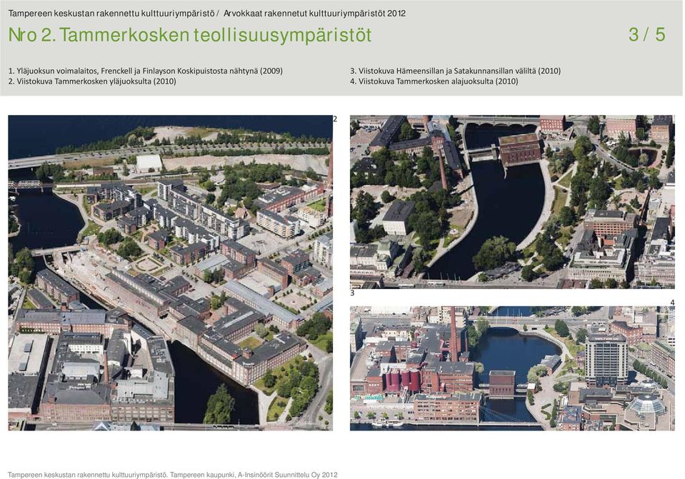 (2009) 2. Viistokuva Tammerkosken yläjuoksulta (2010) 3.