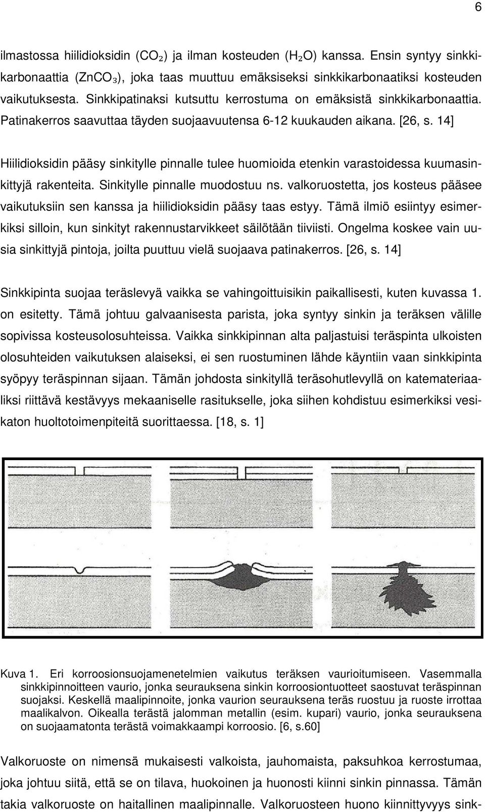 14] Hiilidioksidin pääsy sinkitylle pinnalle tulee huomioida etenkin varastoidessa kuumasinkittyjä rakenteita. Sinkitylle pinnalle muodostuu ns.