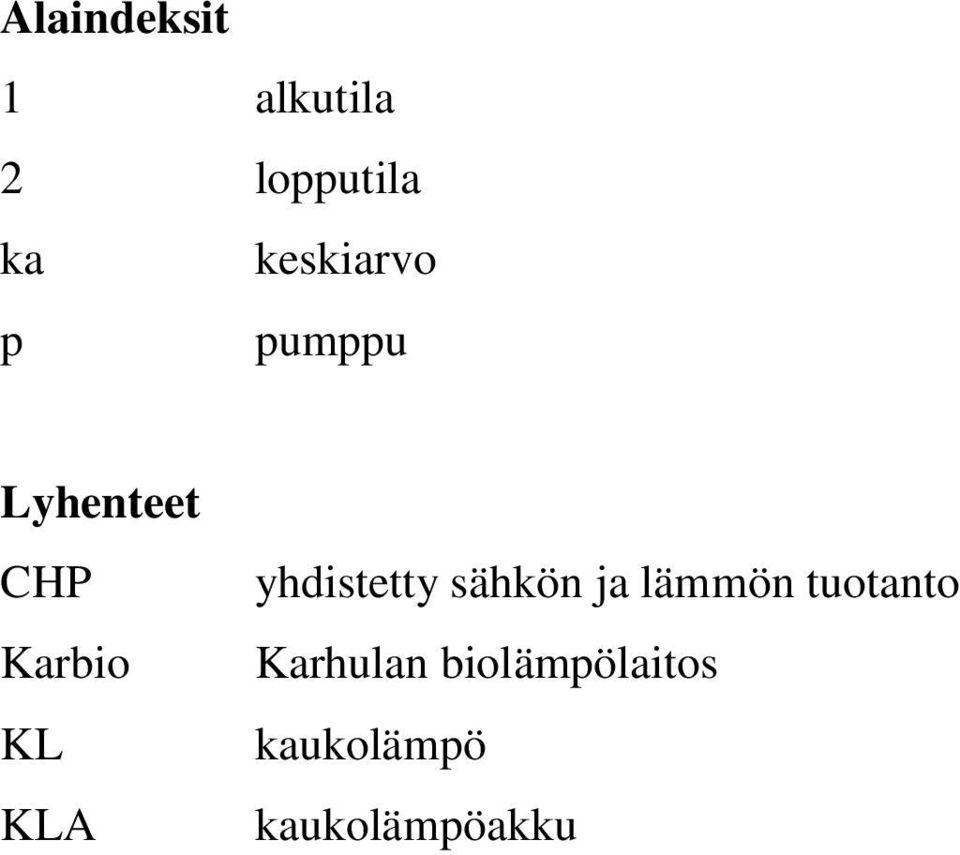 KLA yhdistetty sähkön ja lämmön tuotanto