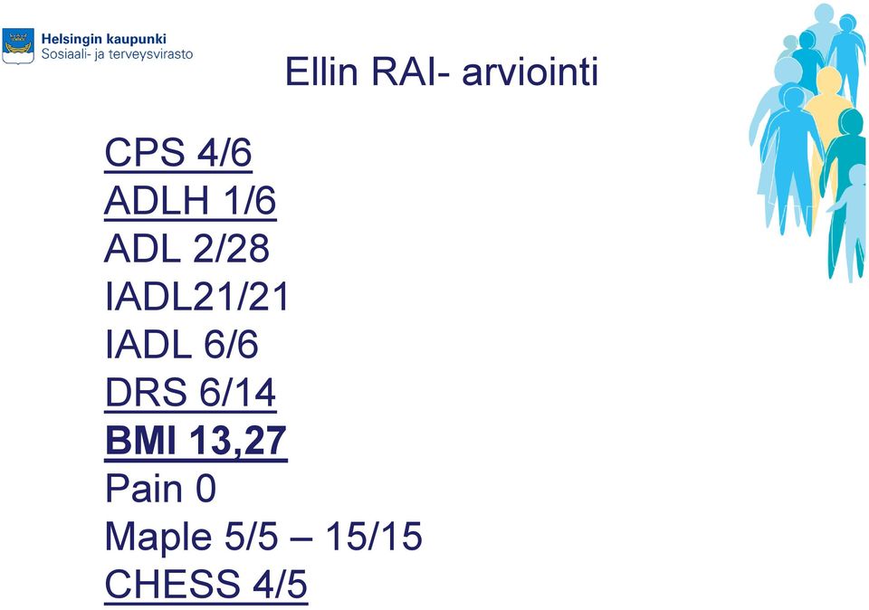 BMI 13,27 Pain 0 Maple 5/5