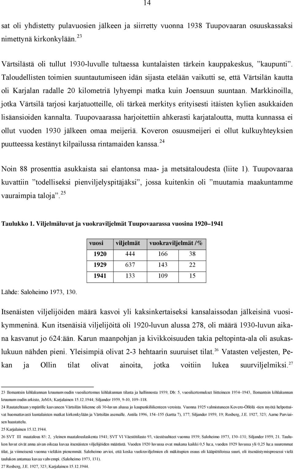 Taloudellisten toimien suuntautumiseen idän sijasta etelään vaikutti se, että Värtsilän kautta oli Karjalan radalle 20 kilometriä lyhyempi matka kuin Joensuun suuntaan.