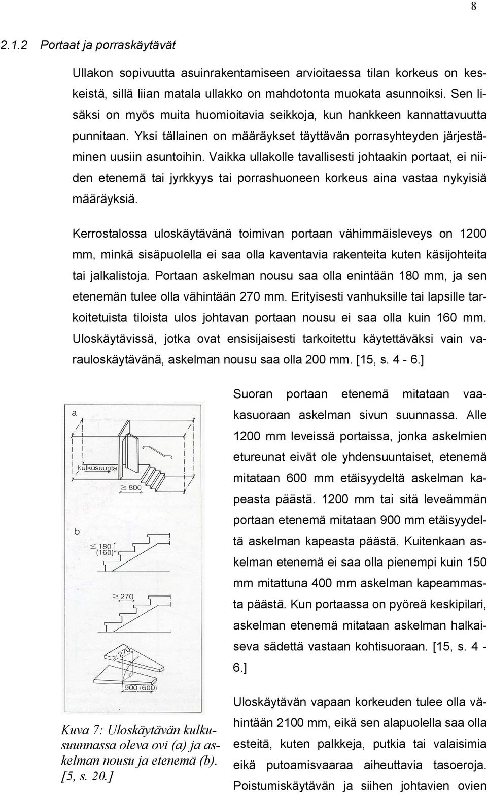 Vaikka ullakolle tavallisesti johtaakin portaat, ei niiden etenemä tai jyrkkyys tai porrashuoneen korkeus aina vastaa nykyisiä määräyksiä.