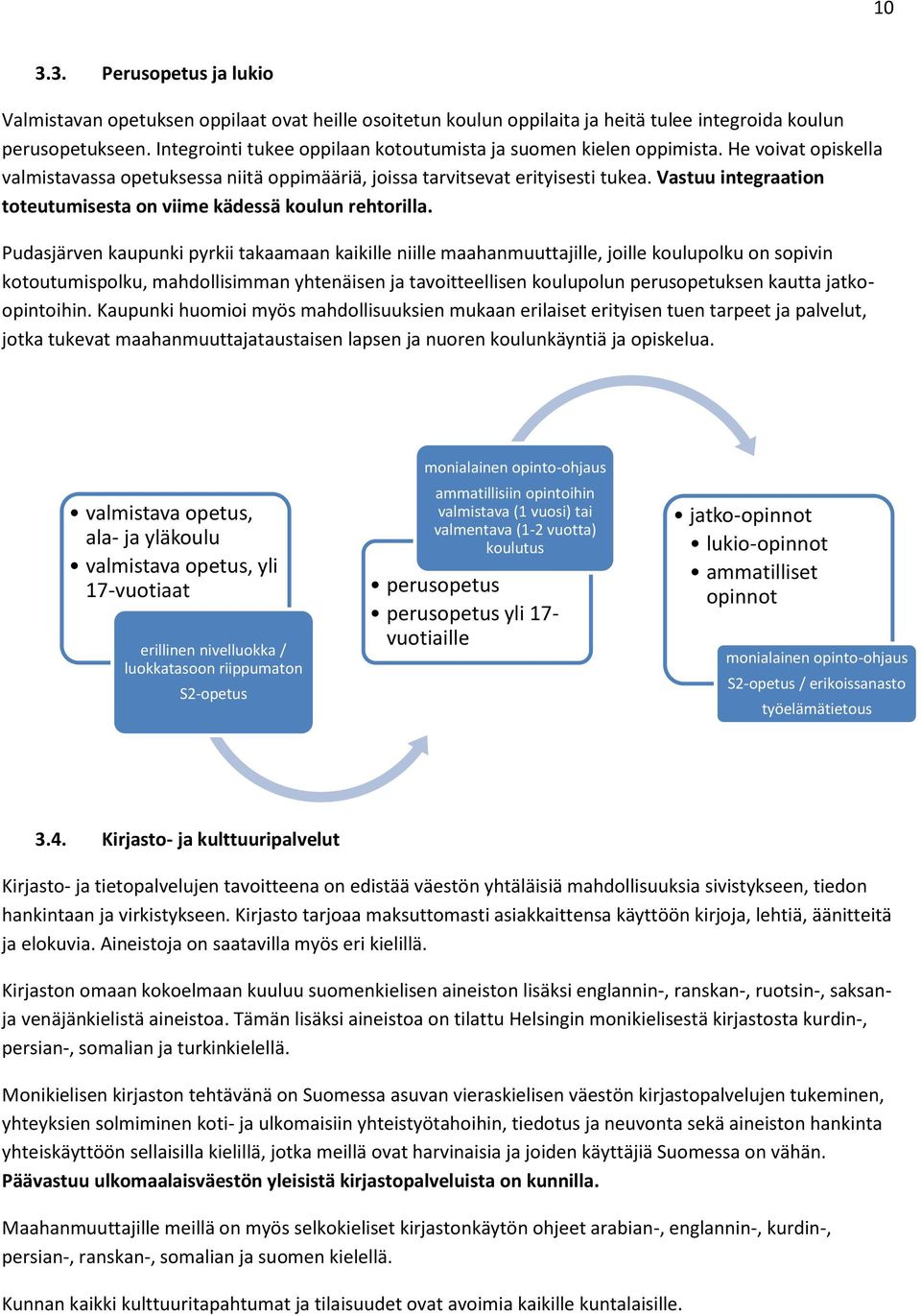 Vastuu integraation toteutumisesta on viime kädessä koulun rehtorilla.