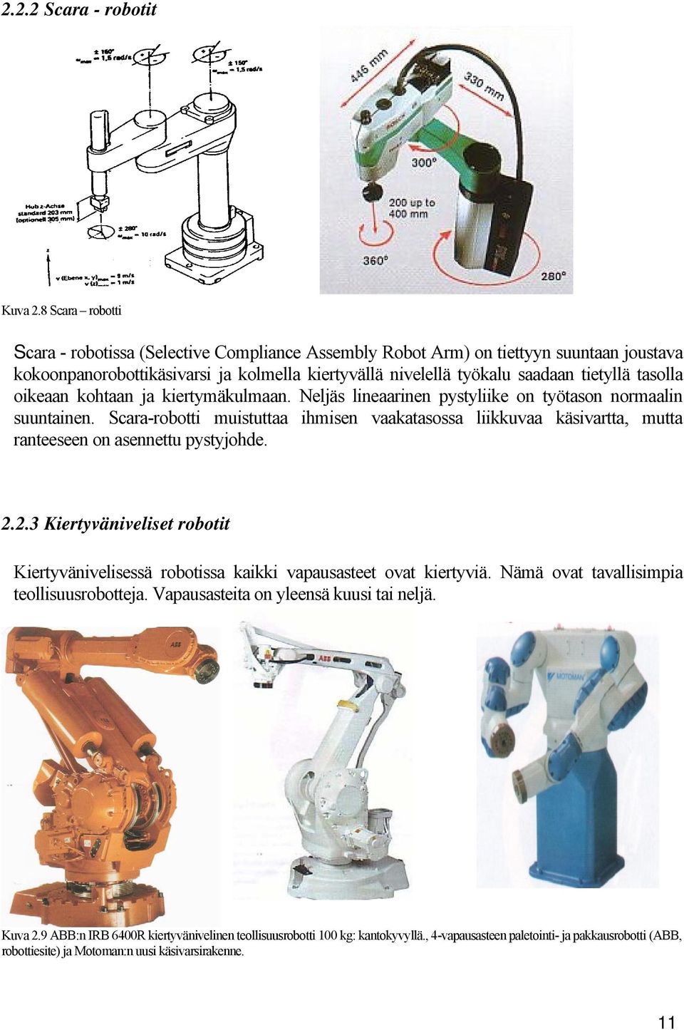 oikeaan kohtaan ja kiertymäkulmaan. Neljäs lineaarinen pystyliike on työtason normaalin suuntainen.