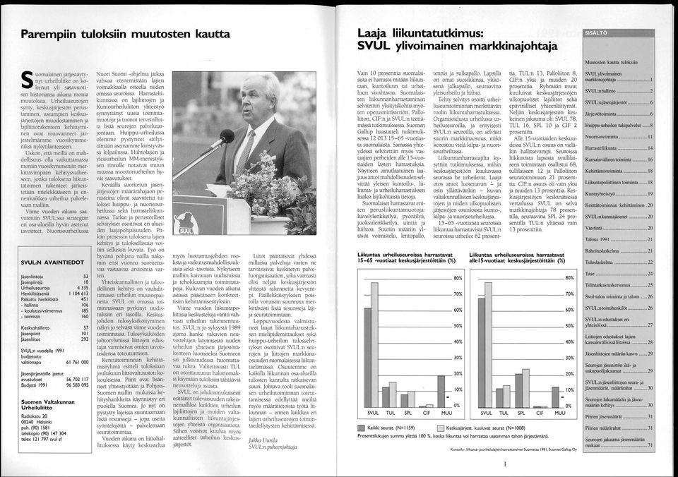 Urheiluseurojen synty, keskusjäljestön perustaminen, useampien keskusjäljestöjen muodostaminen ja lajiliittorakenteen kehittyminen ovat muovanneet järjestelmämme vuosikymmeniksi nykytilanteeseen.