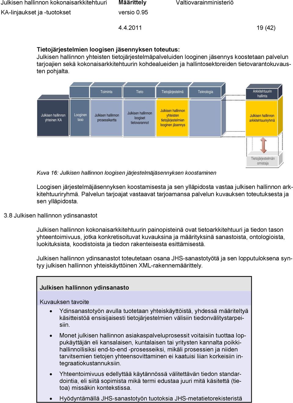 hallintosektoreiden tietovarantokuvausten pohjalta.