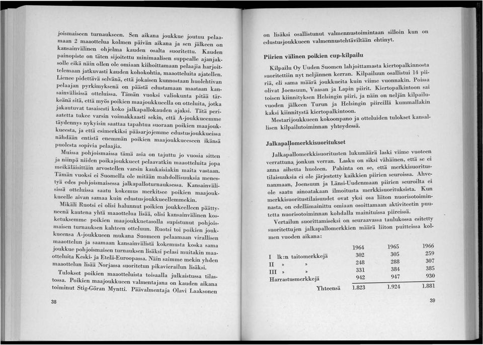 Lienee pidettävä selvänä, että jokaisen kunnostaan huolehtivan pelaajan pyrkimyksenä on päästä edustamaan maataan kansainvälisissä otteluissa.