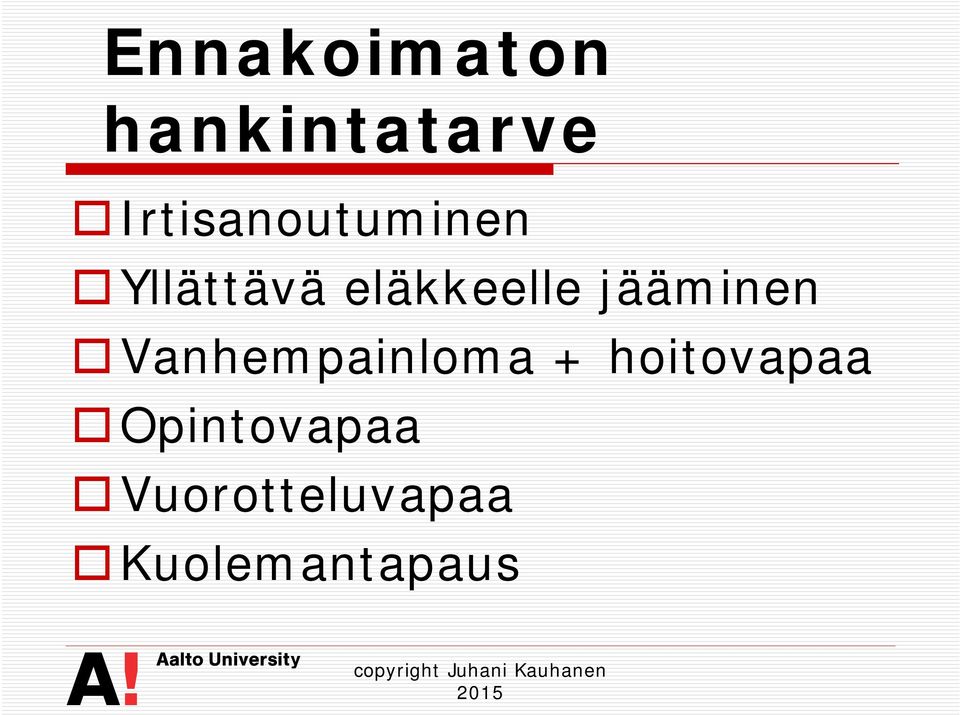 eläkkeelle jääminen Vanhempainloma